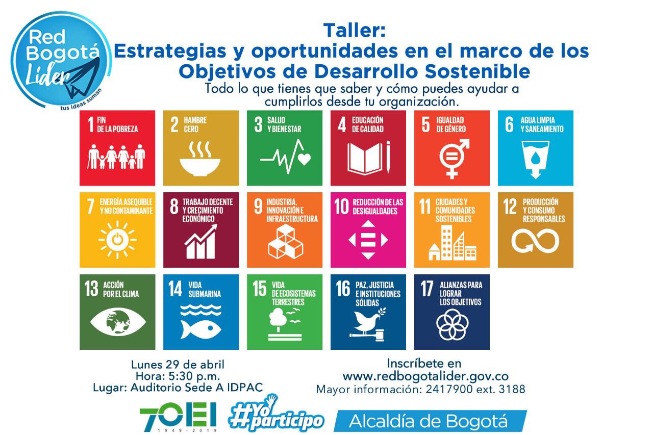 Aprenda sobre los Objetivos de Desarrollo Sostenible, con la Red Bogotá Líder