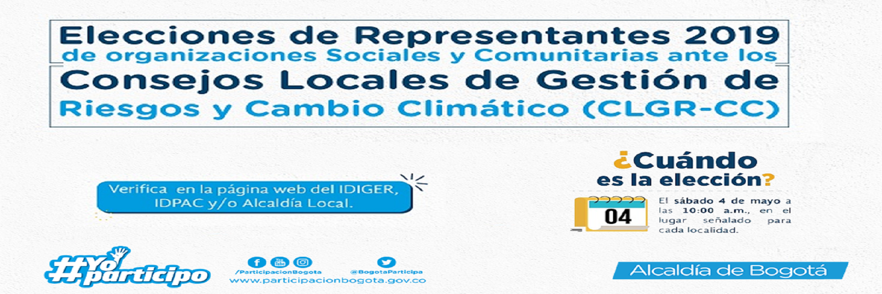 Elección de representantes para Consejos Locales de Gestión de Riesgo y Cambio Climático