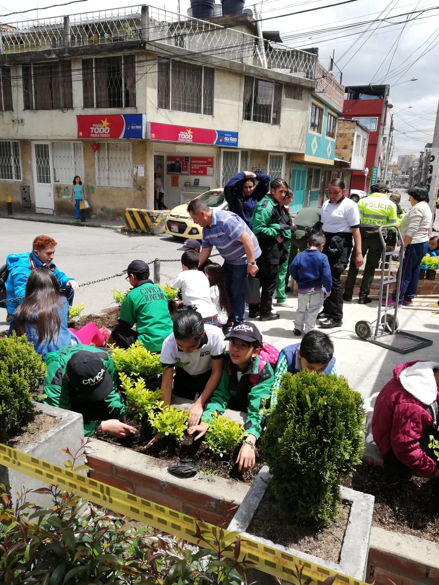 Siembraton en el barrio San Cayetano en la localidad de Suba