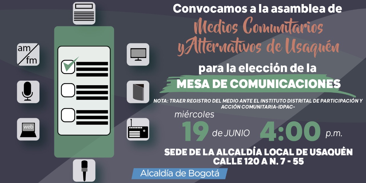 Abierta convocatoria para conformar la Mesa de Medios Comunitarios y Alternativos de Usaquén