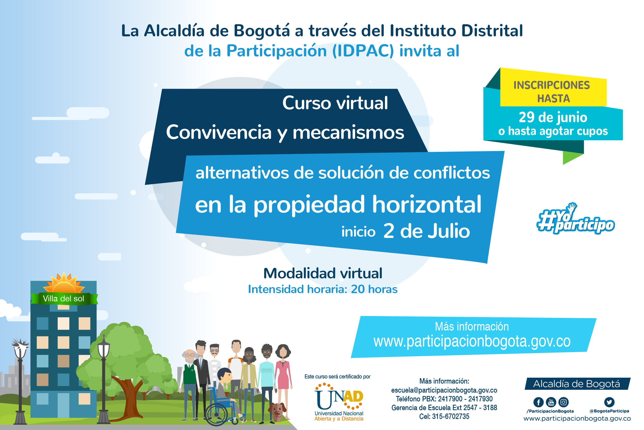 Abiertas inscripciones para curso virtual ‘Convivencia y Solución de Conflictos en la Propiedad Horizontal’