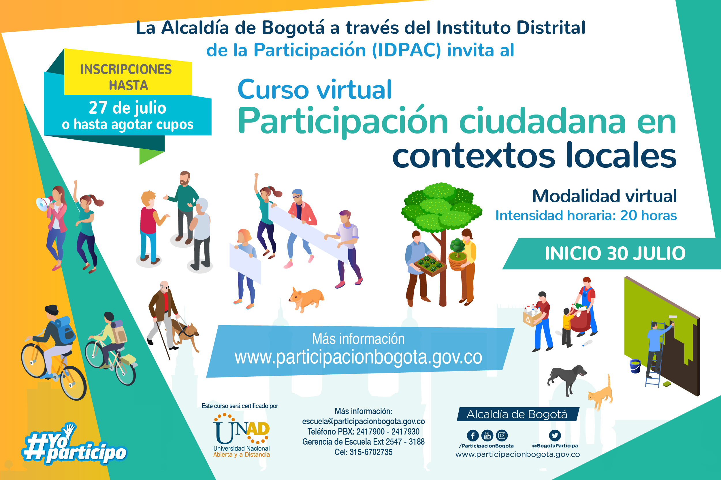 Inscripciones abiertas para el curso virtual ‘Participación Ciudadana en Contextos Locales’