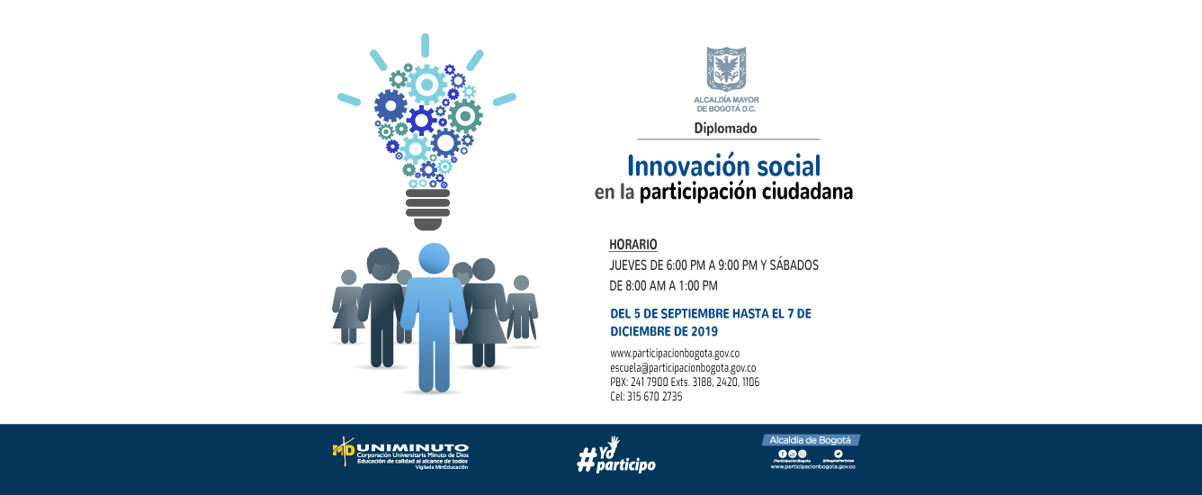 Abiertas las inscripciones para diplomado ‘Innovación Social en la Participación Ciudadana’