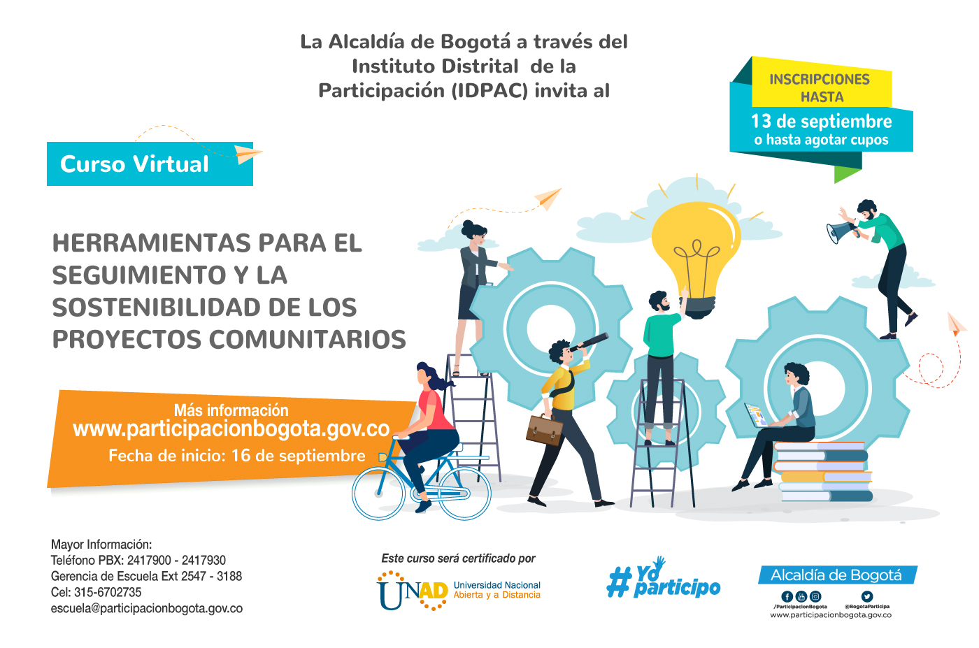 Abiertas inscripciones para curso virtual ‘Seguimiento y Sostenibilidad de Proyectos Comunitarios’