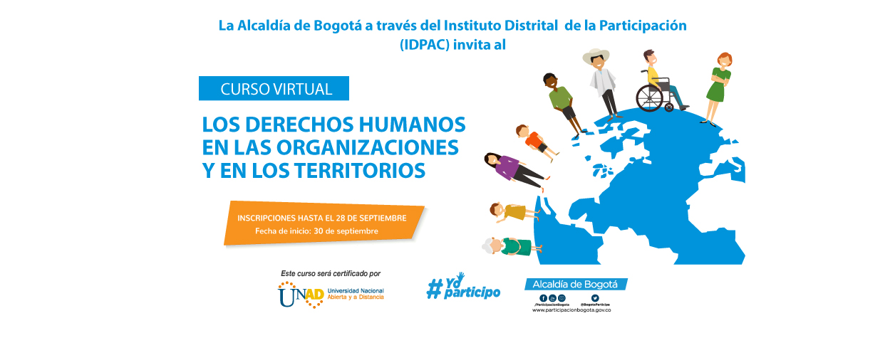 Abiertas inscripciones para curso virtual 'Los Derechos Humanos en los Territorios'