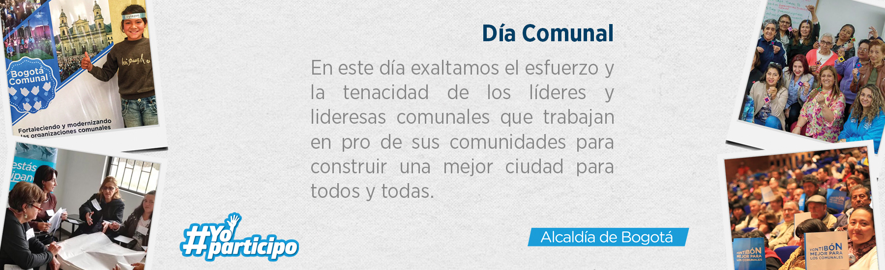 Bogotá exalta la labor de los líderes y lideresas en el Día Comunal