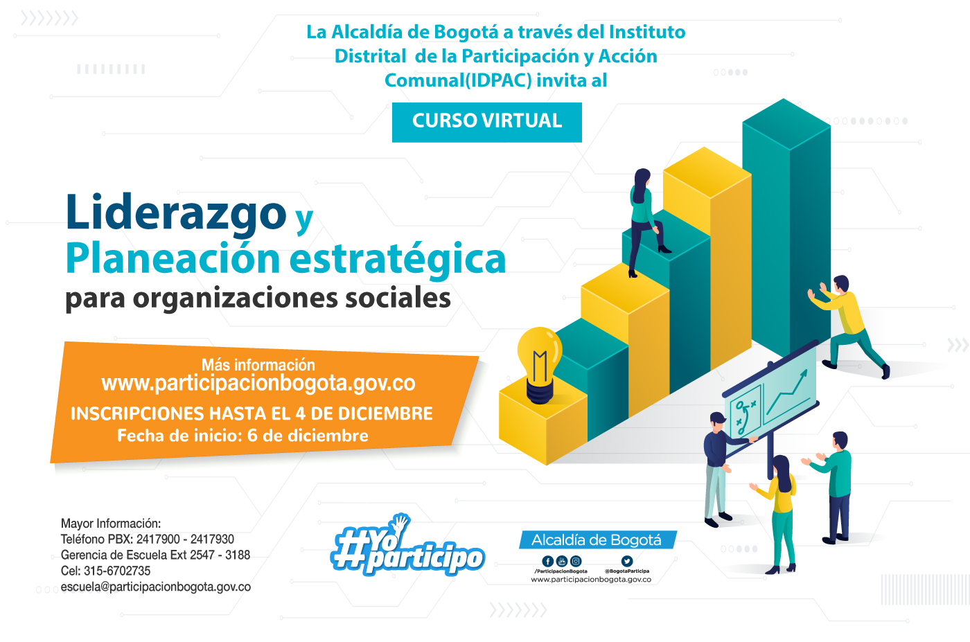 Abiertas inscripciones para curso virtual ‘Liderazgo y Planeación Estratégica para Organizaciones Sociales’