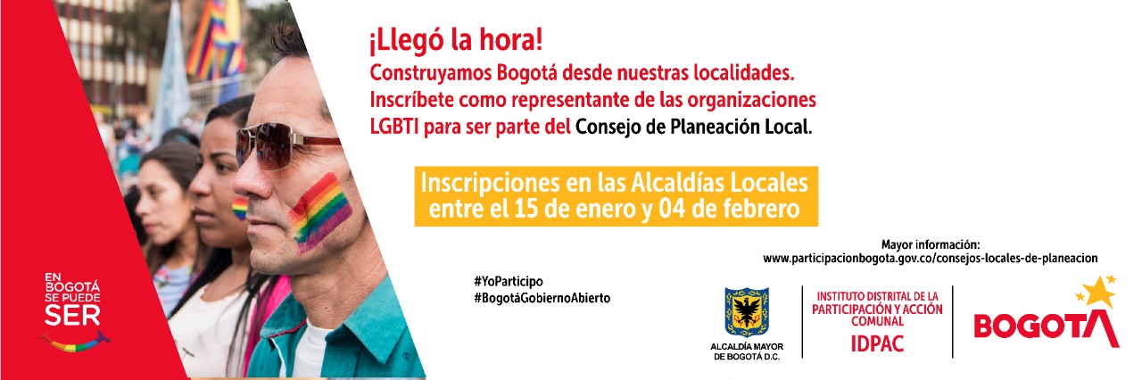 Invitamos a los sectores LGBTI a participar en los Consejos de Planeación Local