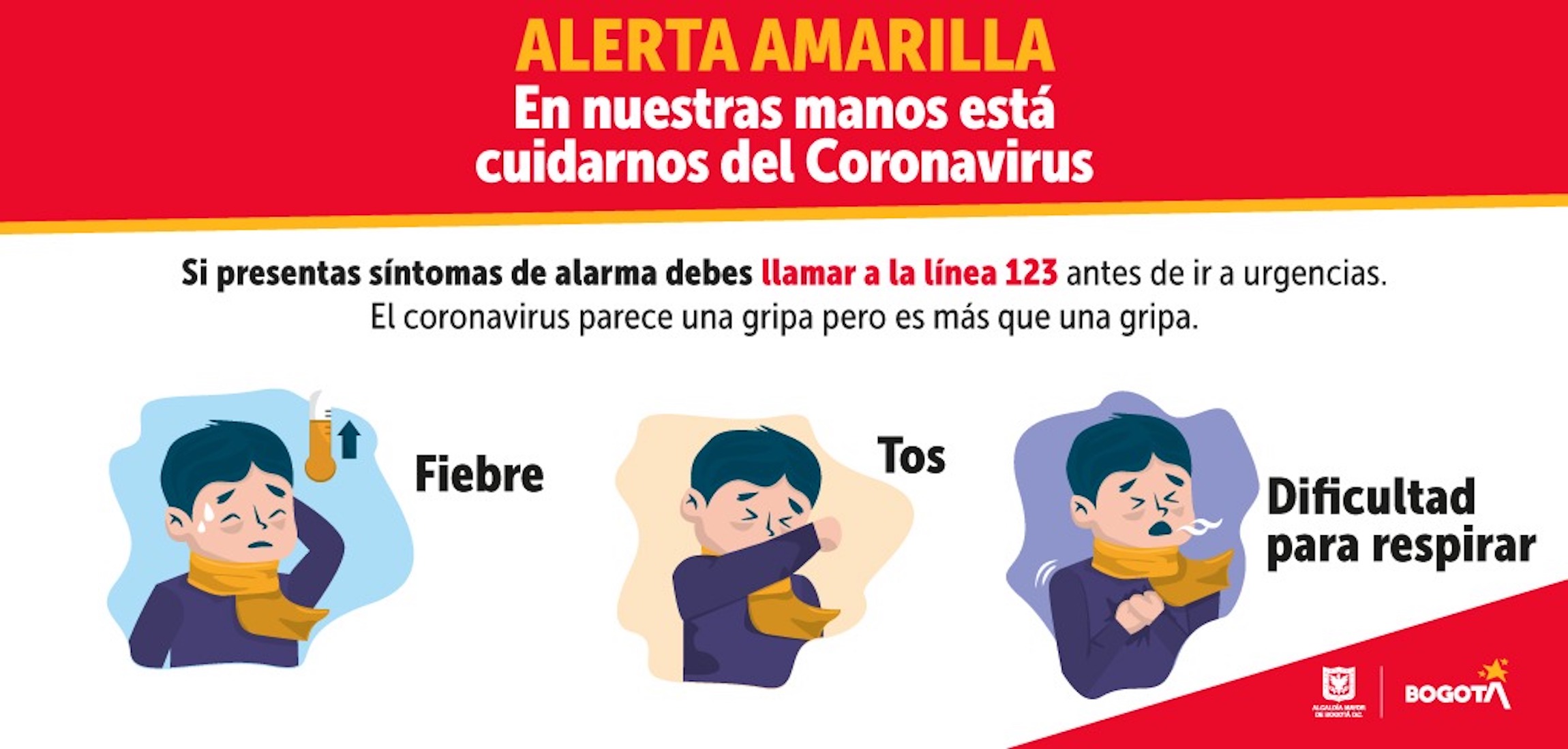 Alerta Amarilla en Bogotá por coronavirus COVID-19