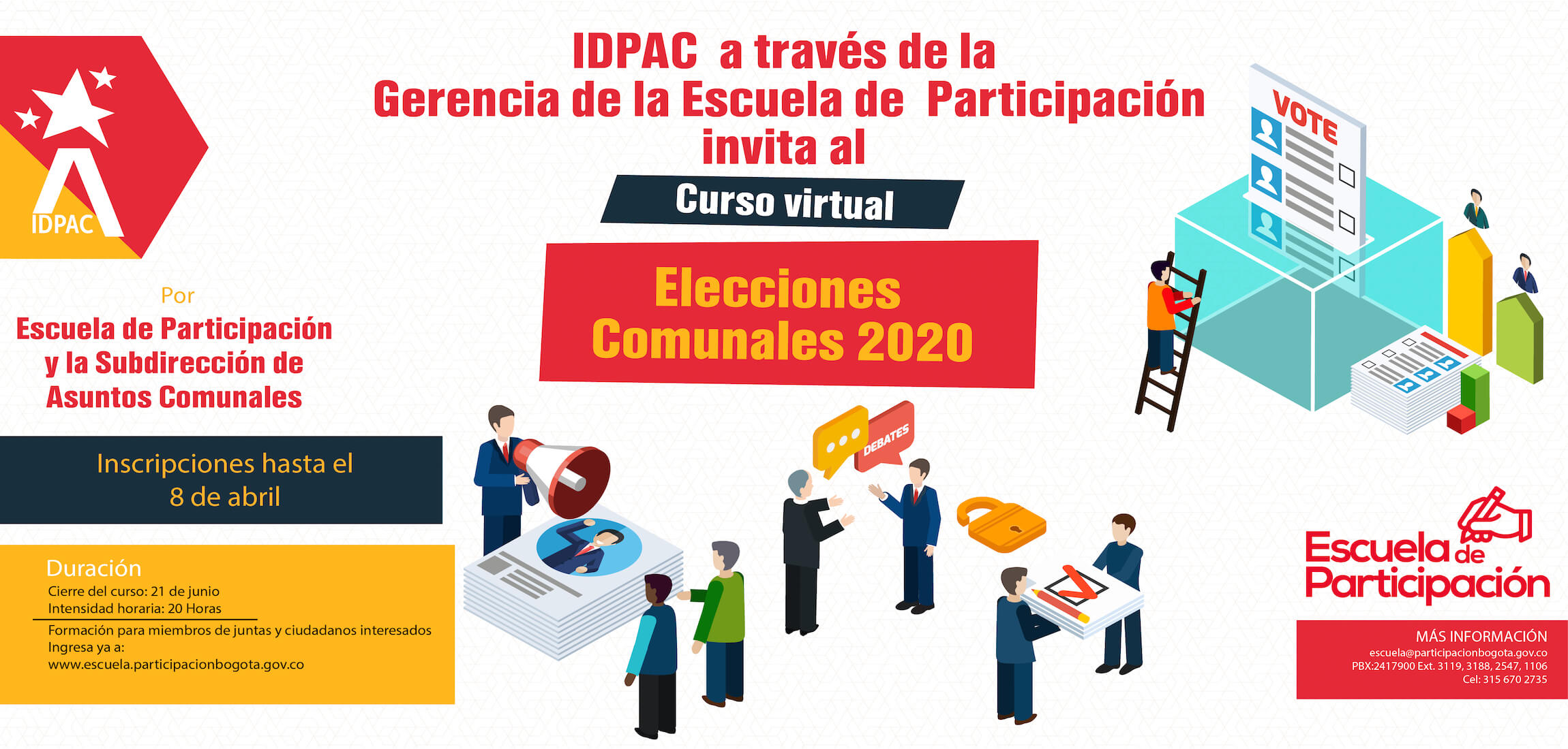 Abiertas las inscripciones del curso virtual ‘Elecciones comunales 2020’