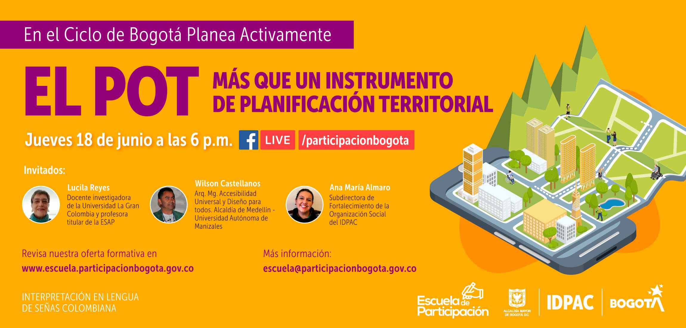 Participa en el Facebook Live: ‘El Plan de Ordenamiento Territorial, más que un Instrumento de Planificación Territorial’