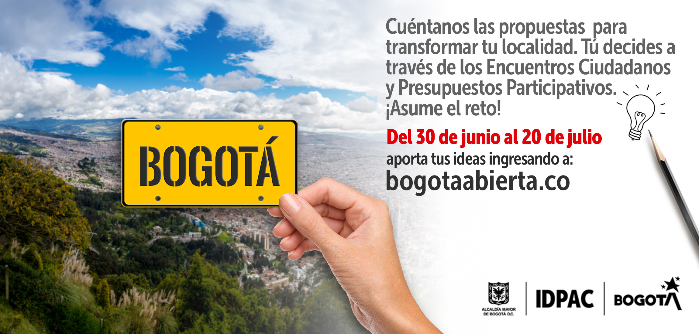 La localidad depende de ti, participa en los retos ciudadanos de Bogotá Abierta