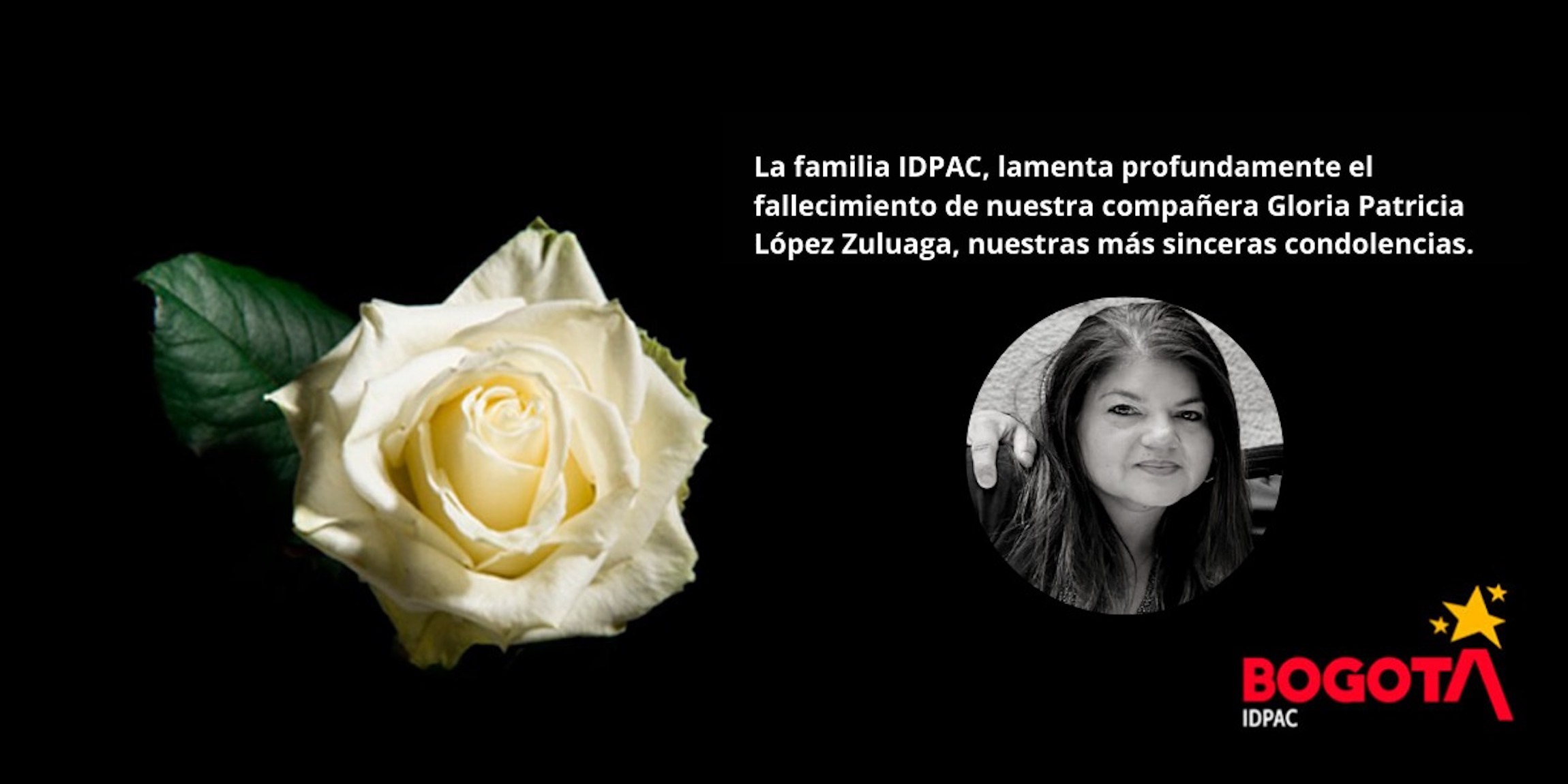 Lamentamos profundamente el fallecimiento de nuestra compañera Gloria Patricia López Zuluaga