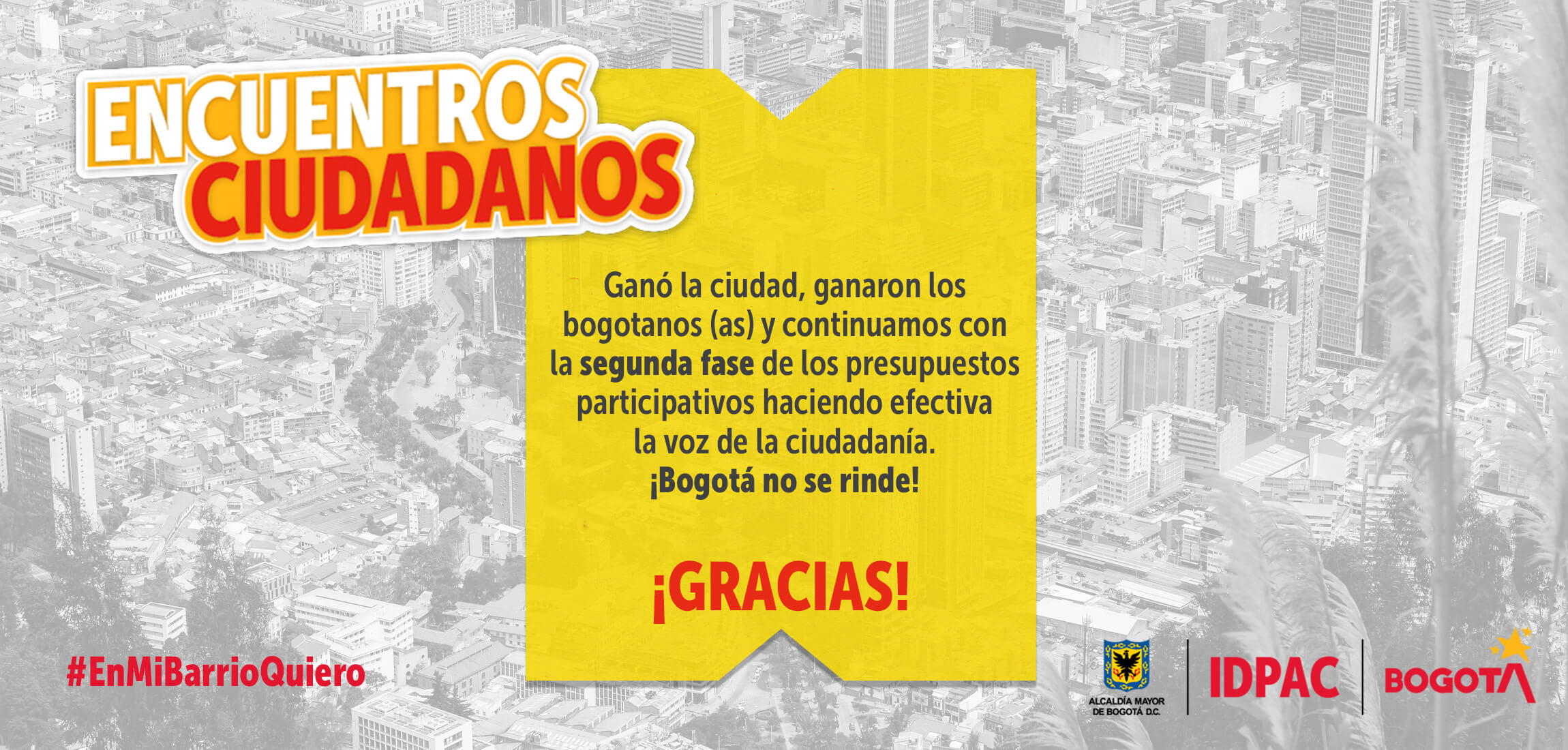 En un 70% aumentó la participación de los ciudadanos en los Planes de Desarrollo de sus localidades. Es la primera vez que se inscriben y participan más de 128 mil personas a los Encuentros Ciudadanos y que 51.789 votan en un proceso de ciudad, no electoral, para definir la inversión de la plata de sus impuestos.