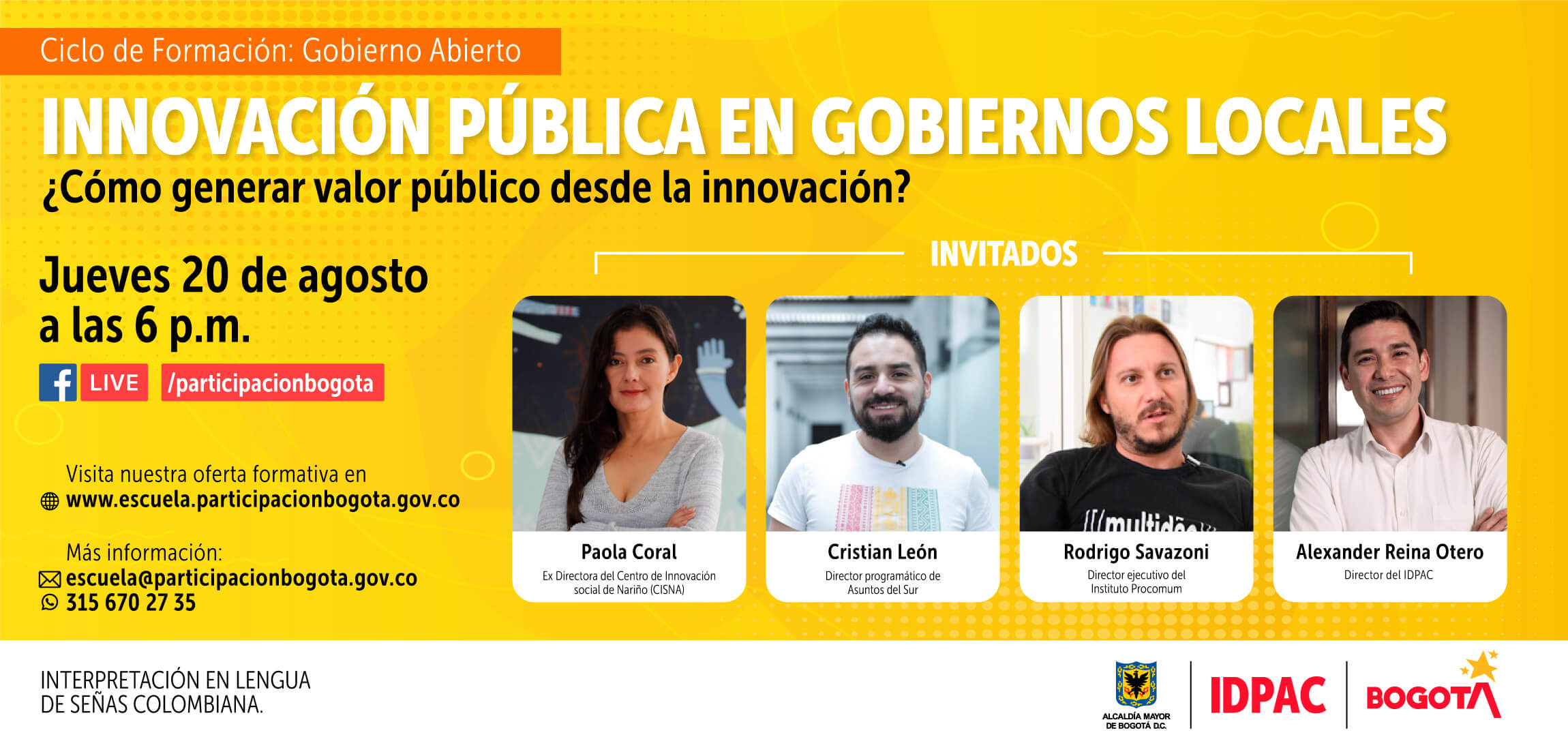 Imagen de invitación Facebook Live: Conversemos sobre ‘Innovación Pública en Gobiernos Locales’