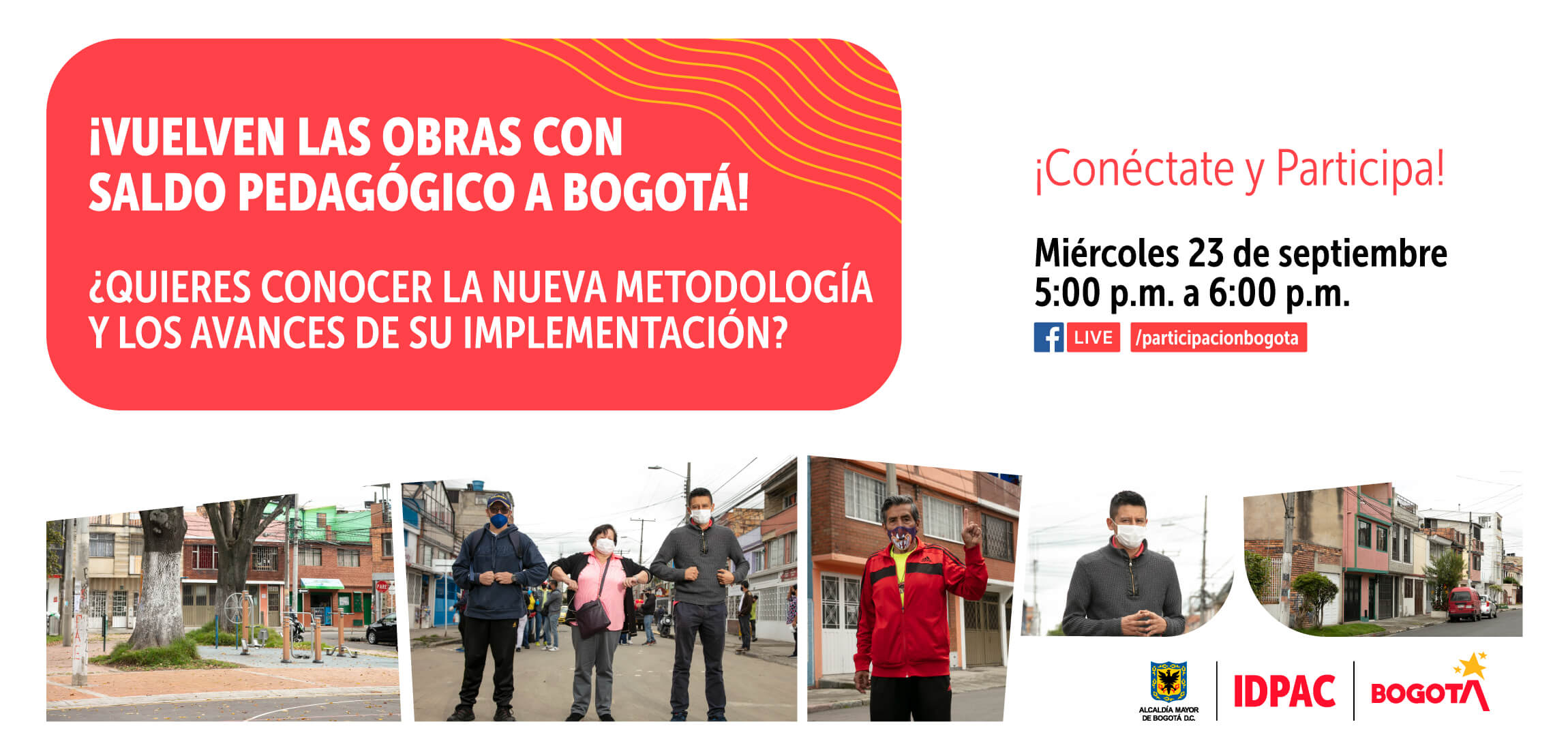 Participa de nuestro Facebook Live: ¡Vuelven las Obras con Saldo Pedagógico a Bogotá!