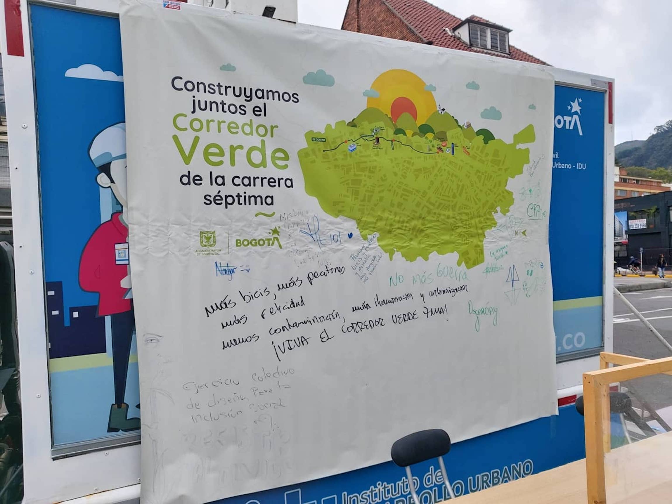 El IDPAC y el IDU activan punto para la participación Corredor Verde Carrera Séptima