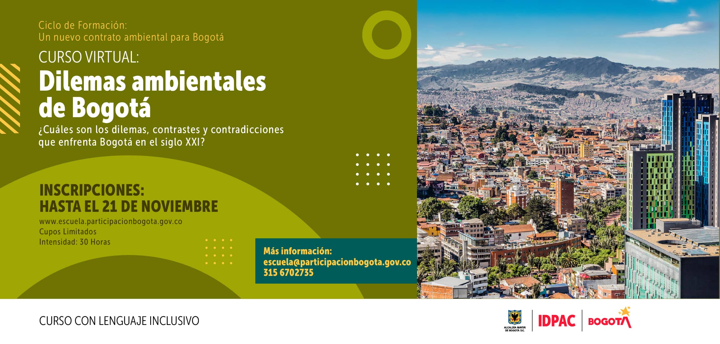 Ayúdanos a construir el curso: ‘Dilemas Ambientales de Bogotá’