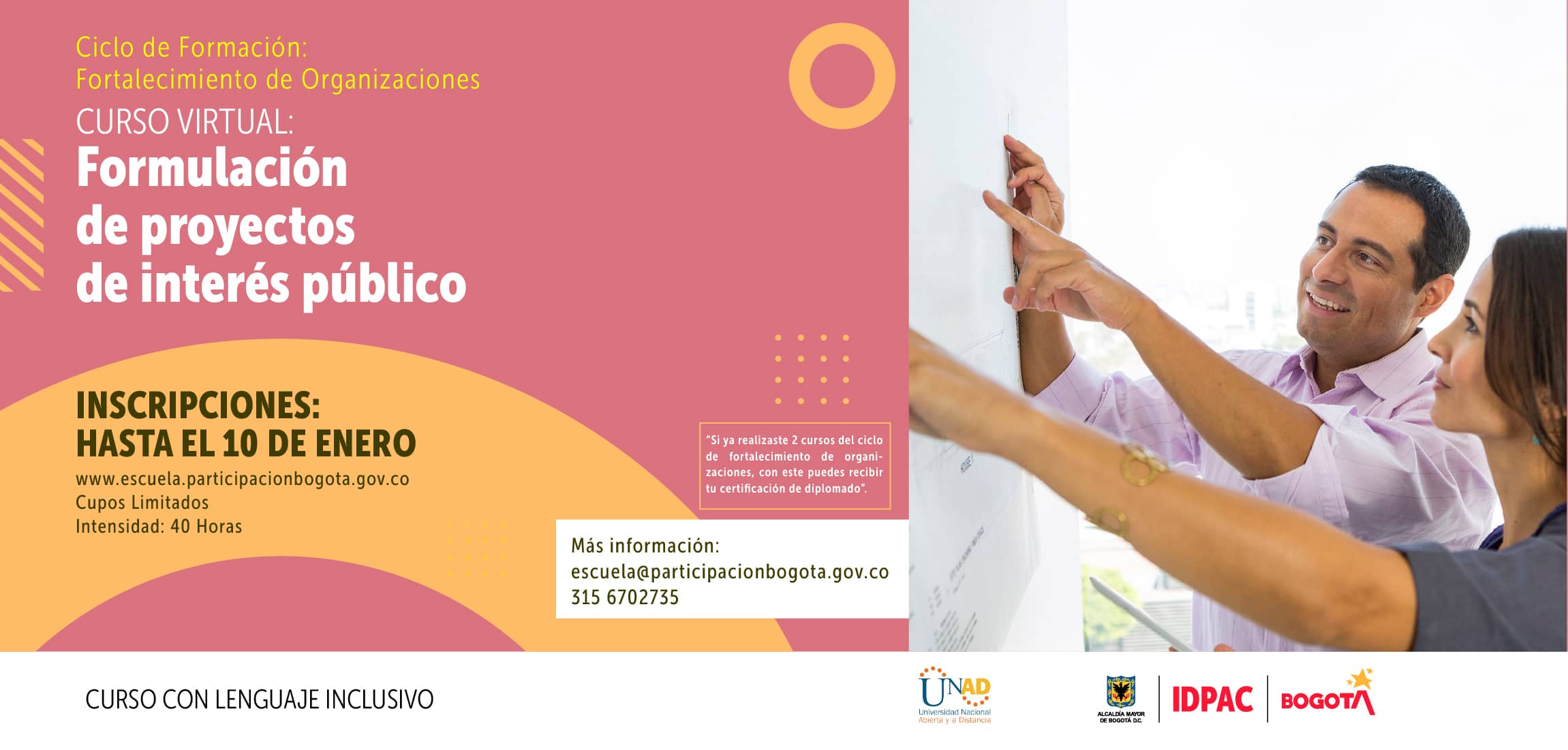 UNAD e IDPAC ofrecen curso virtual gratuito 