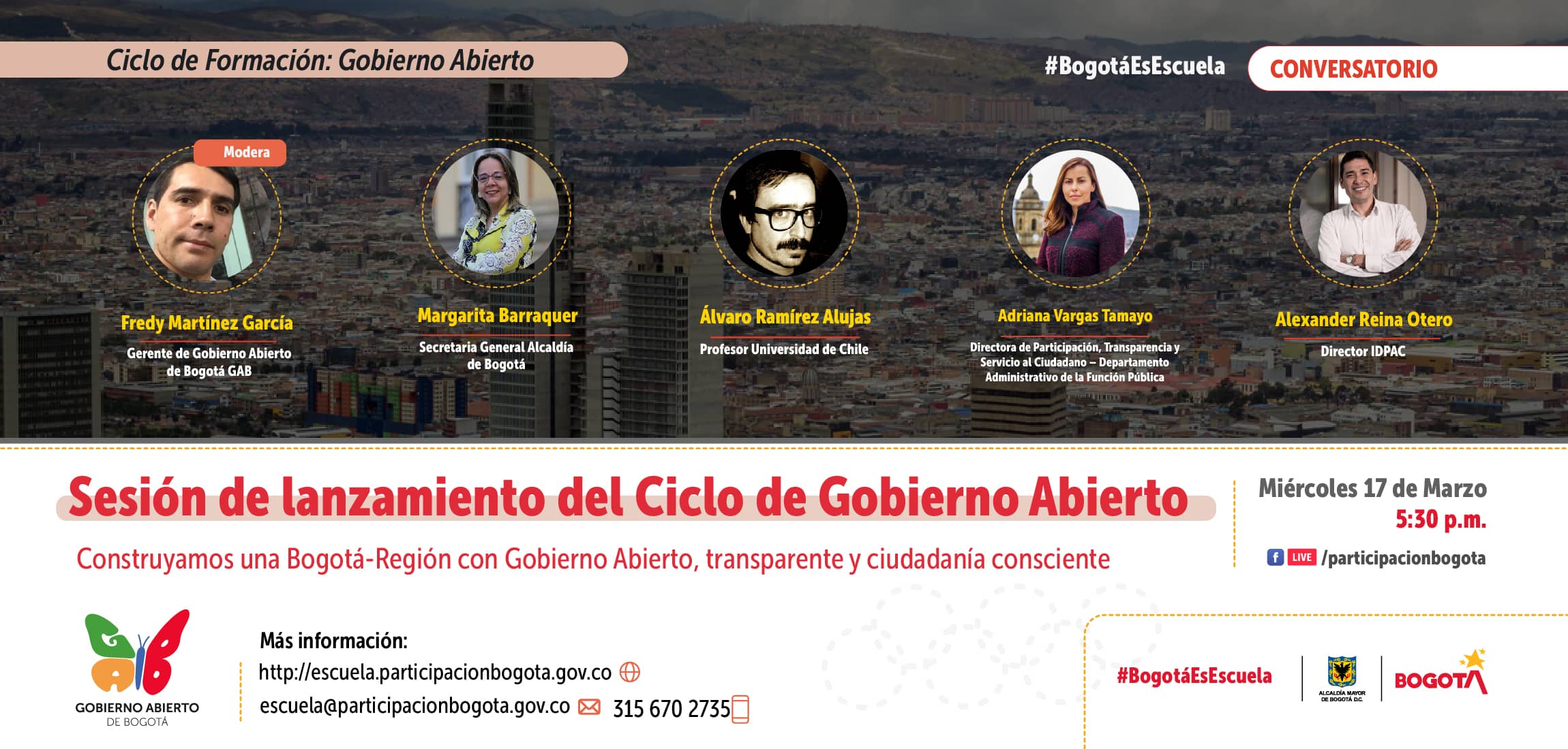 Escuela de Participación del IDPAC abre el ciclo de Formación de Gobierno Abierto 