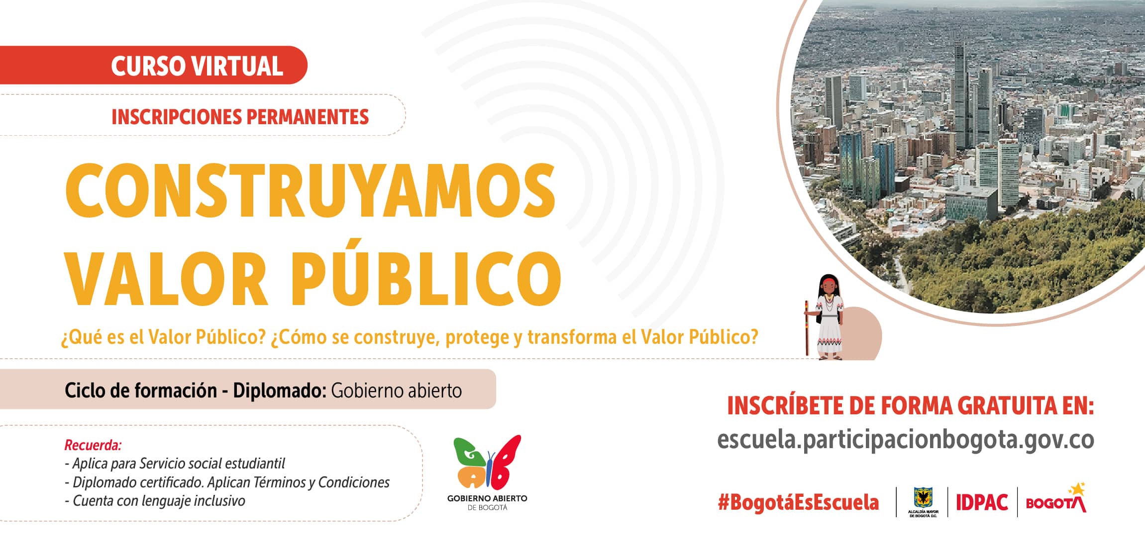 Curso ‘Construyamos Valor Público’, el aporte para la vida individual y comunitaria de Bogotá