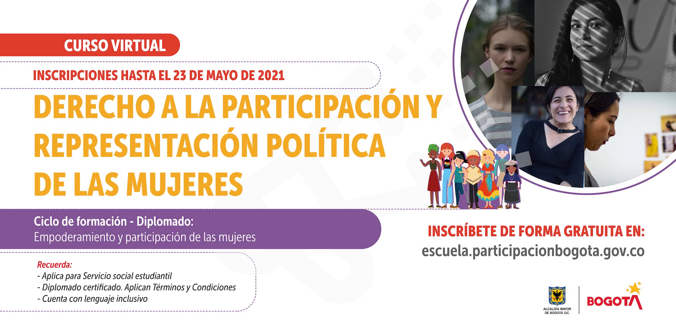 ‘Derecho a la Participación y Representación Política de las Mujeres’: nuevo curso de la Escuela de Participación del IDPAC