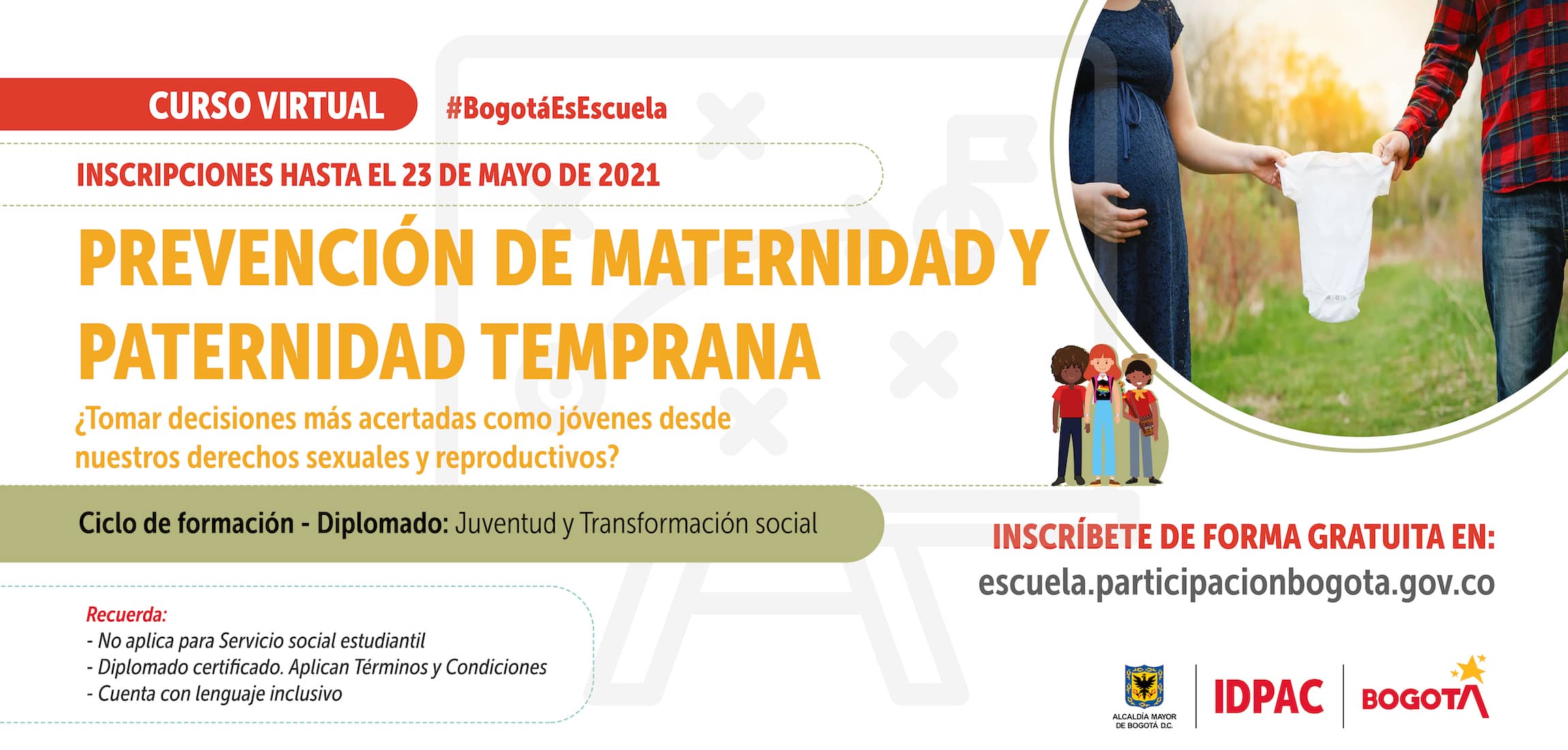 Curso ‘Prevención de Maternidad y Paternidad Temprana’, salud sexual en la adolescencia 