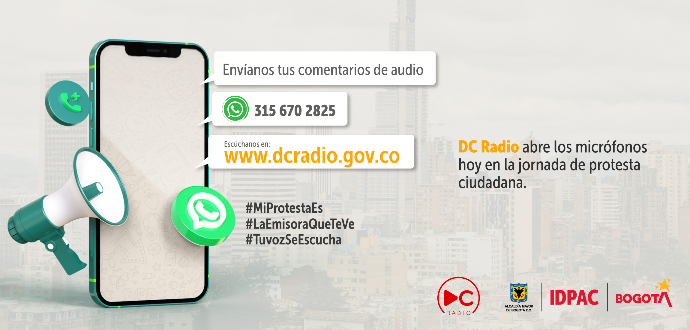 DC Radio amplifica tu voz en la jornada de protesta 