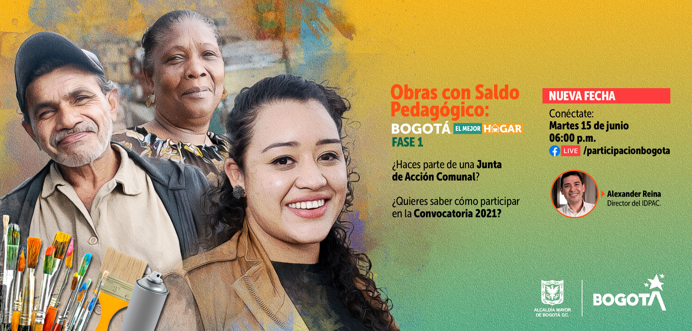 Resuelve dudas y participa en la convocatoria 2021 de ‘Obras con Saldo Pedagógico: Bogotá, el mejor hogar’