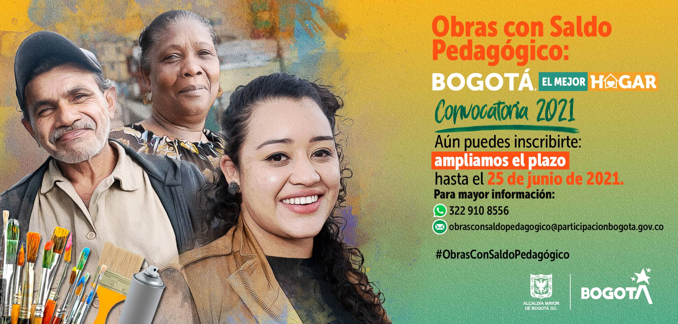 Participa en la Convocatoria 2021 de Obras con Saldo Pedagógico: ‘Bogotá, el mejor hogar’