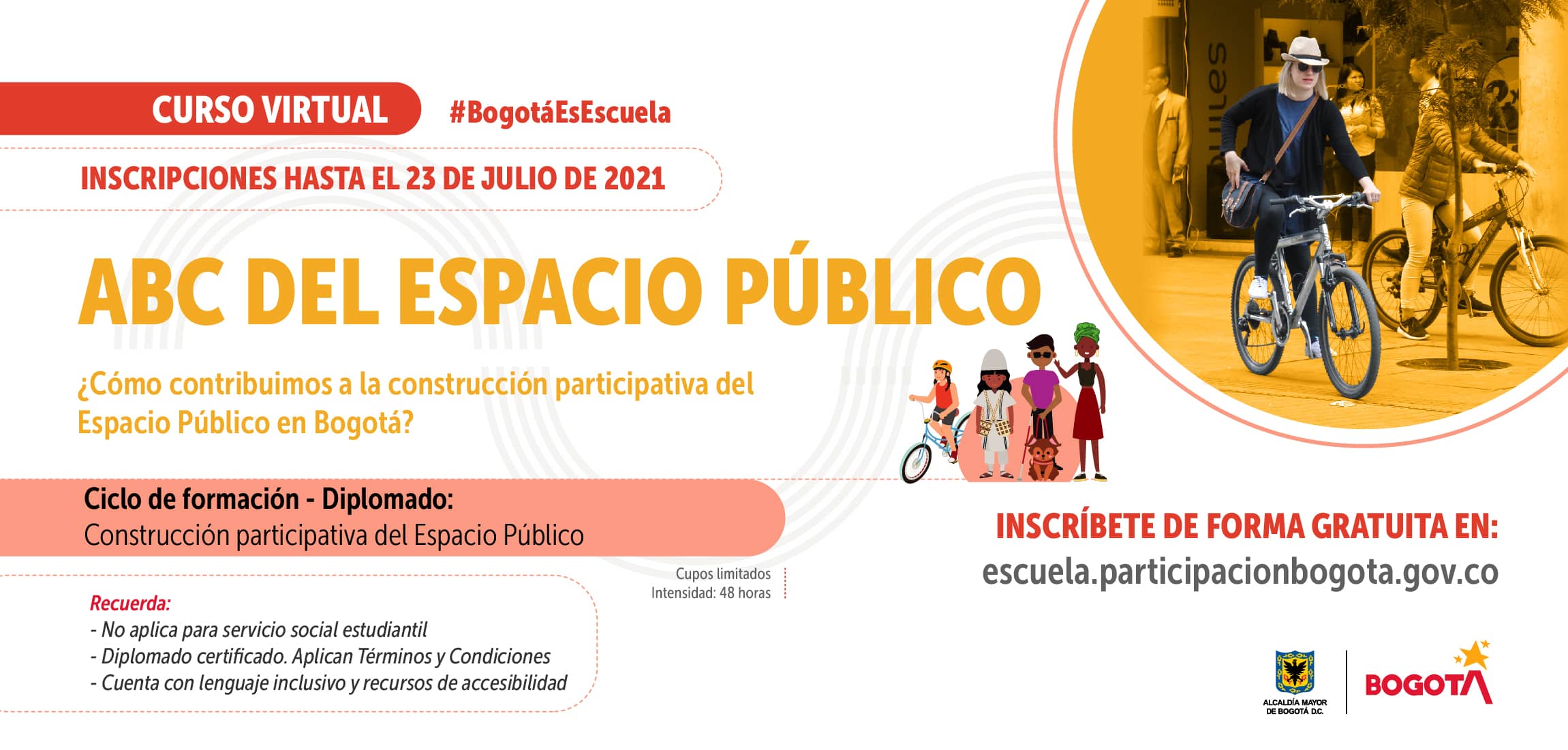 Abiertas las inscripciones para el curso virtual: ABC del Espacio Público