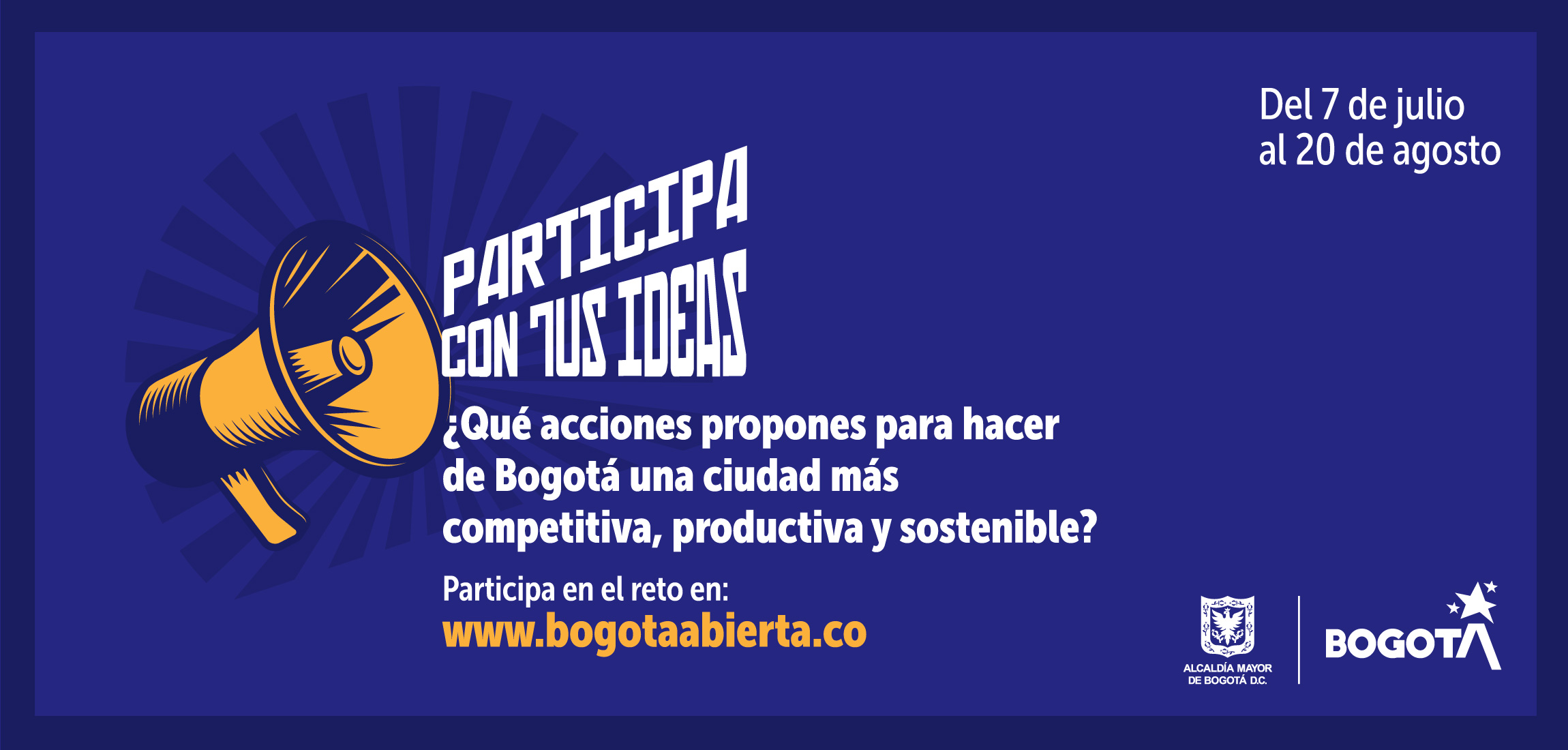 ‘¿Qué acciones propones para hacer de Bogotá una ciudad más competitiva, productiva y sostenible?’