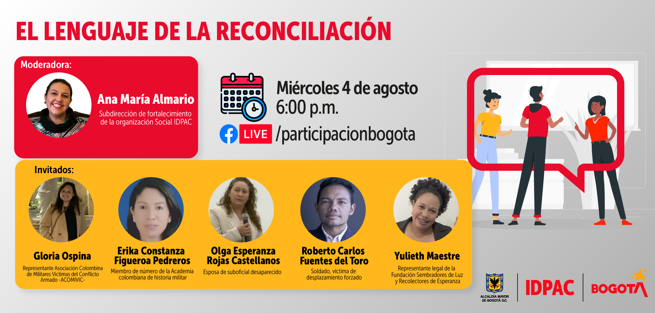 Ingresa al Facebook Live: ‘El Lenguaje de la Reconciliación’