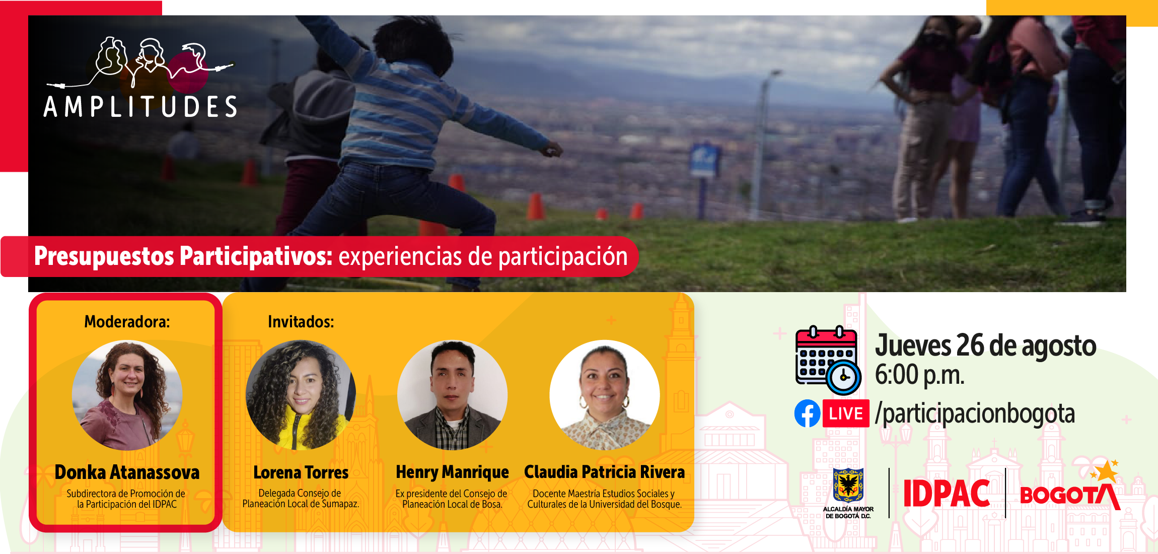 Nuevo Facebook Live de ‘Amplitudes’ sobre Presupuestos Participativos