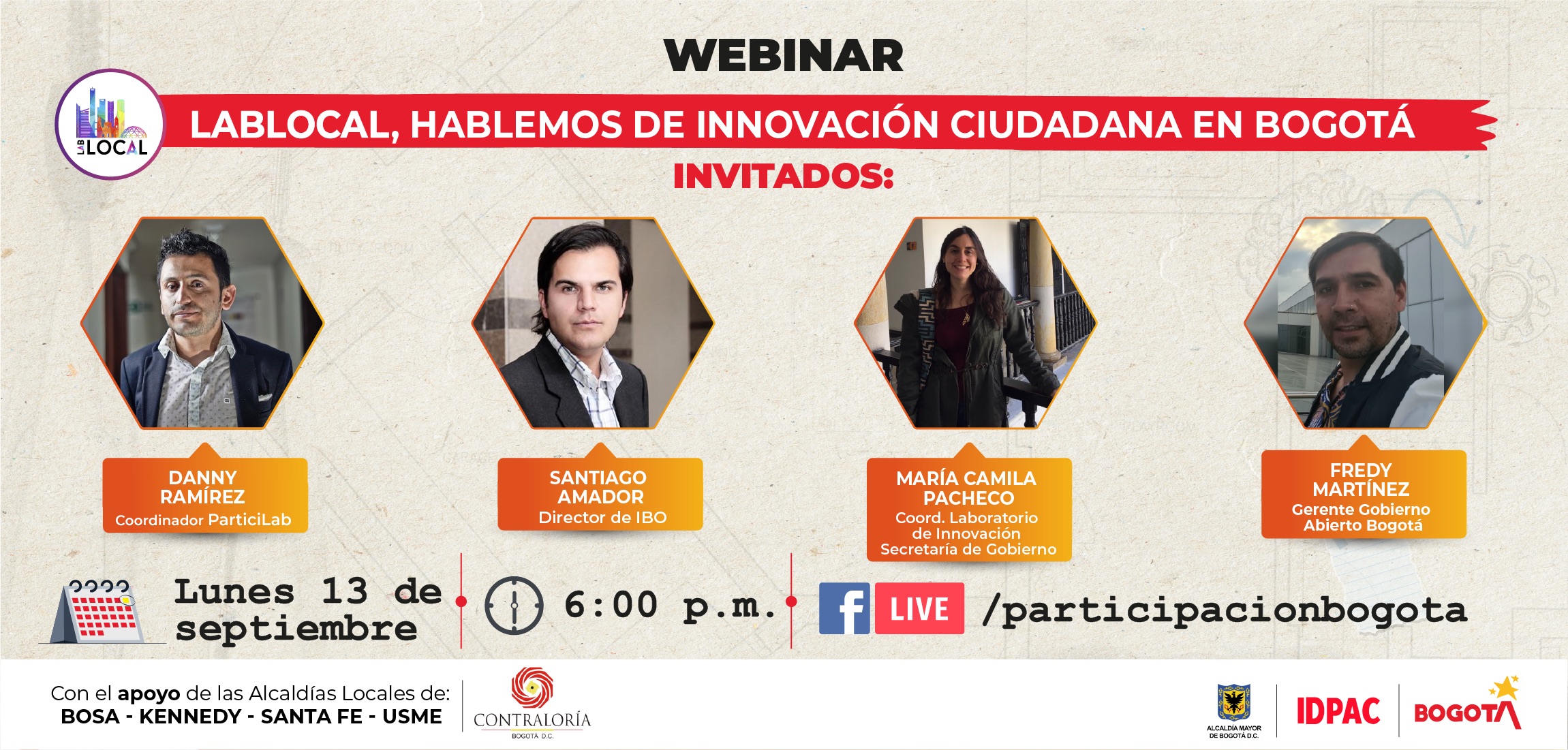 Webinar: LabLocal, hablemos de innovación ciudadana en Bogotá