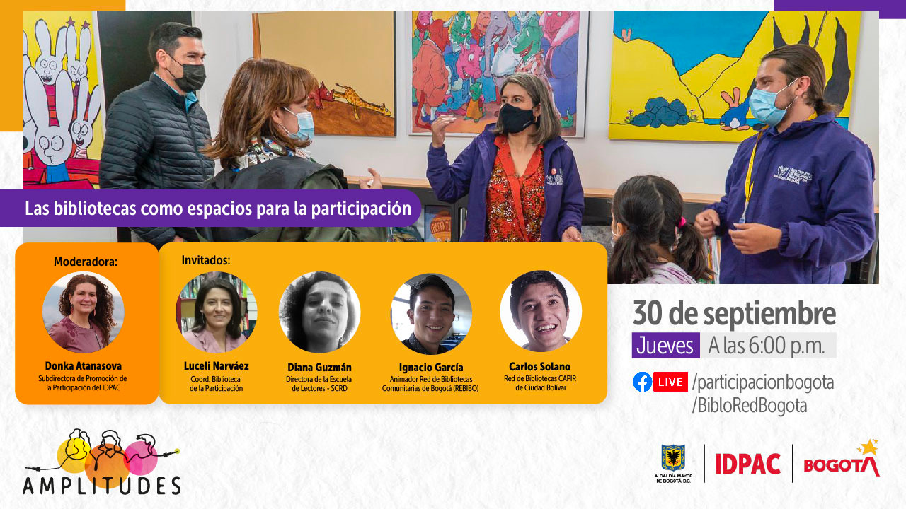 ‘Bibliotecas como espacios para la participación’: nuevo Facebook Live de ‘Amplitudes’