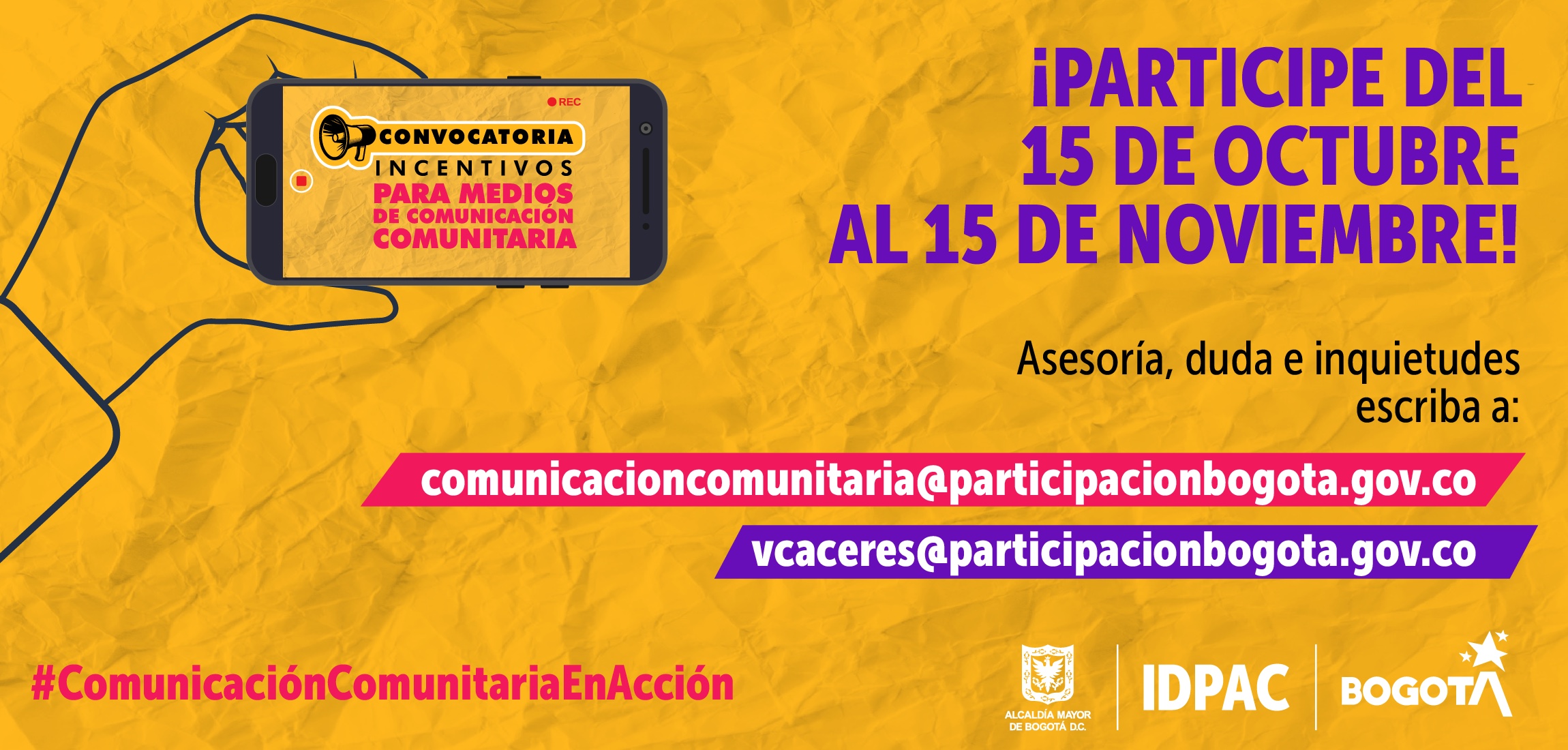 IDPAC abre Convocatoria Incentivos para el Fortalecimiento de Medios de Comunicación Comunitaria