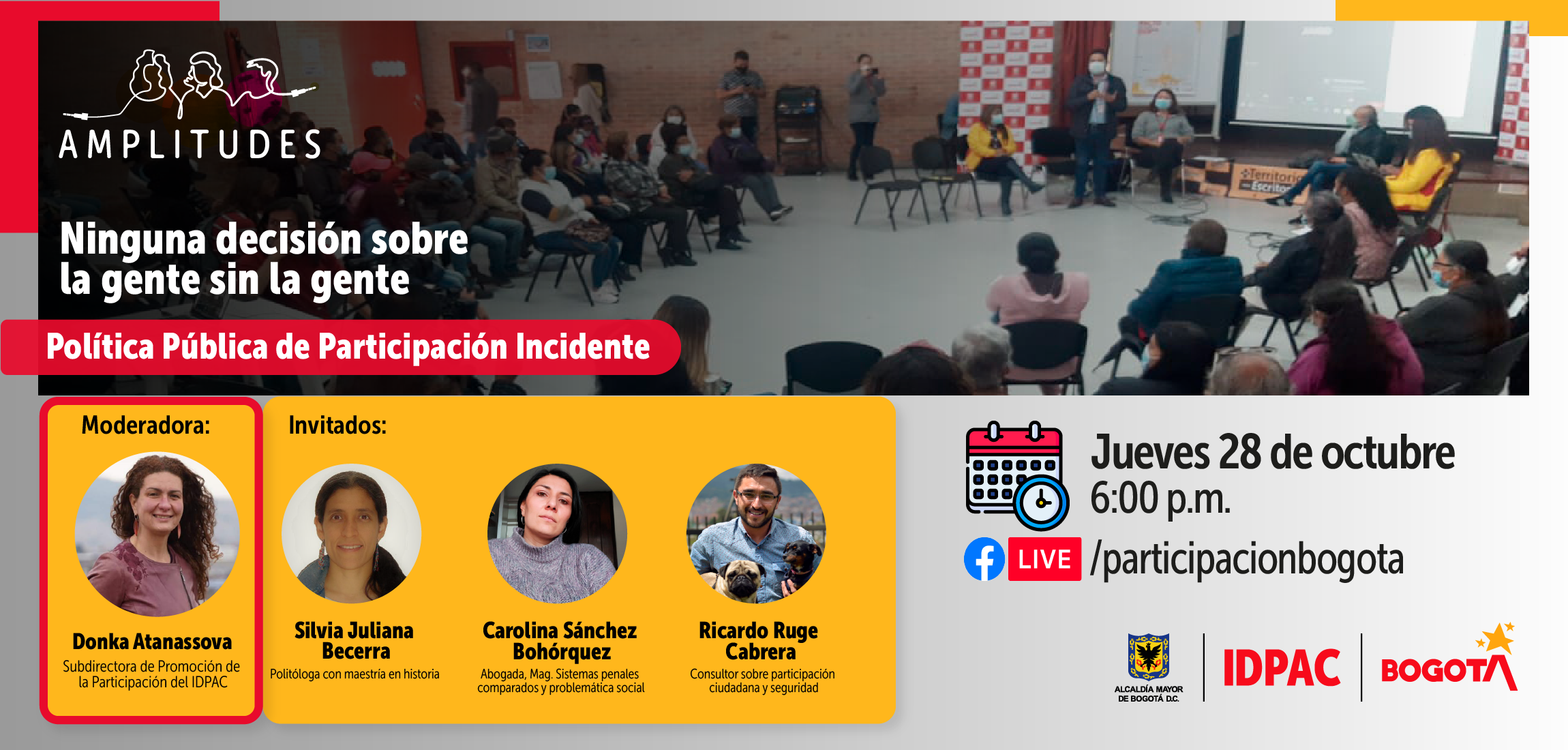 Política Pública de Participación Incidente: nuevo Facebook Live de ‘Amplitudes’