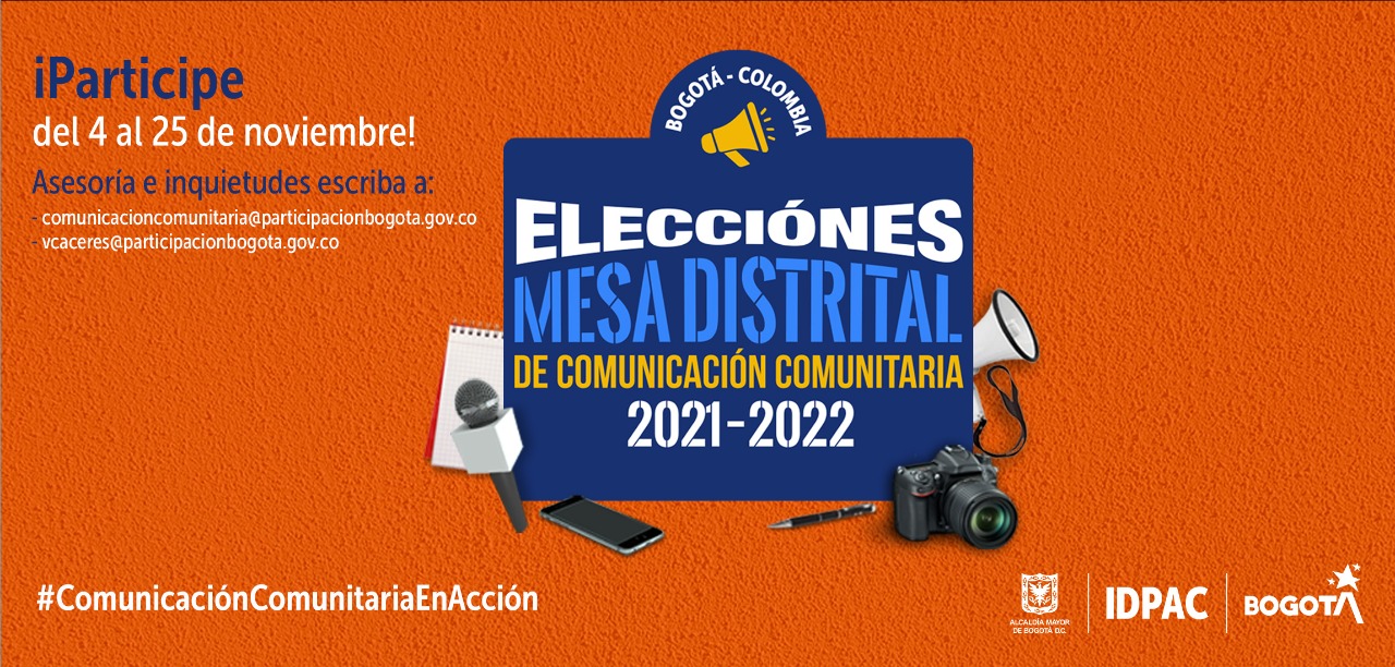 Elecciones Mesa Distrital de Comunicación Comunitaria 2021