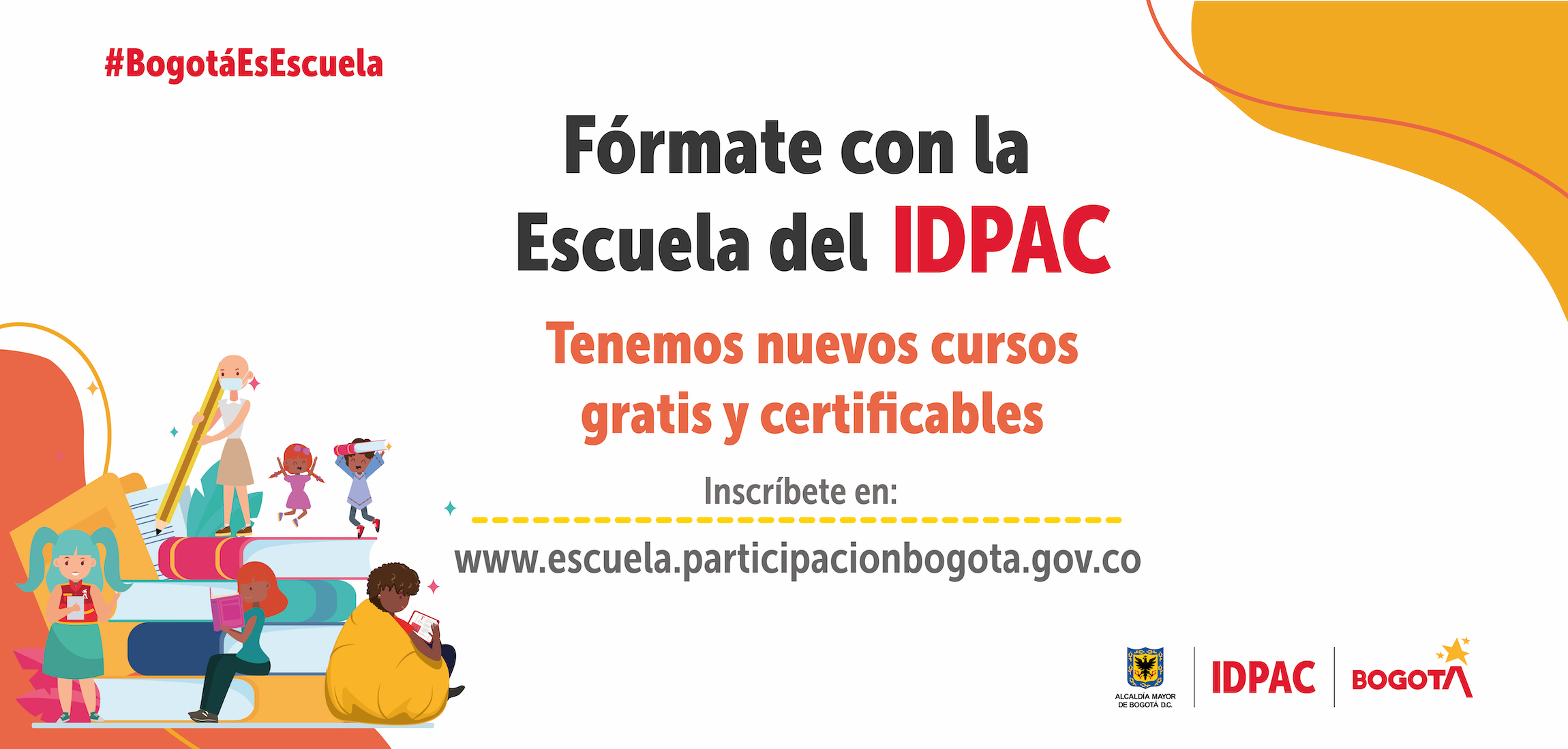 Inscríbase gratis a los cursos de la Escuela de Participación del IDPAC
