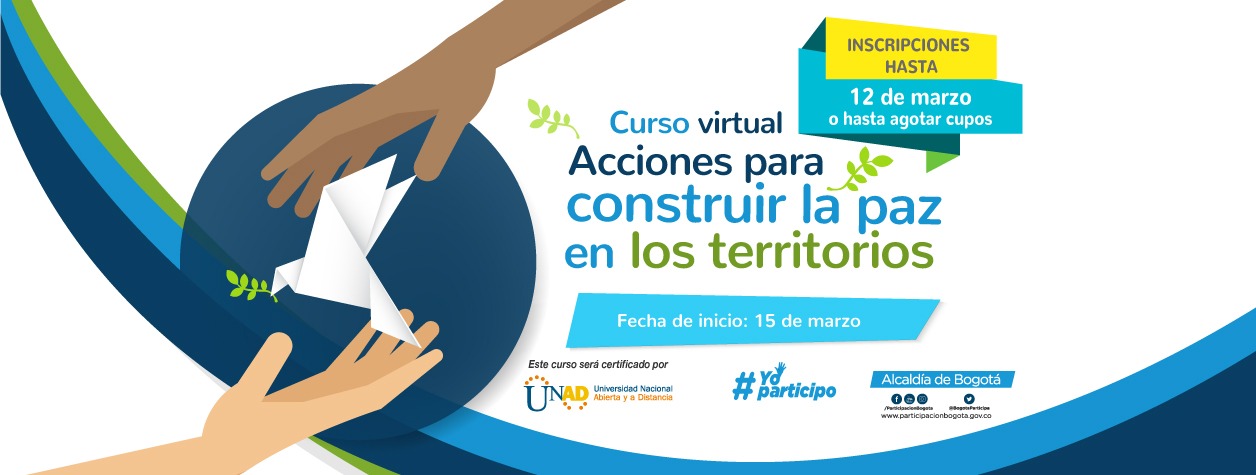 Últimos días de inscripciones a curso virtual sobre Participación y Paz