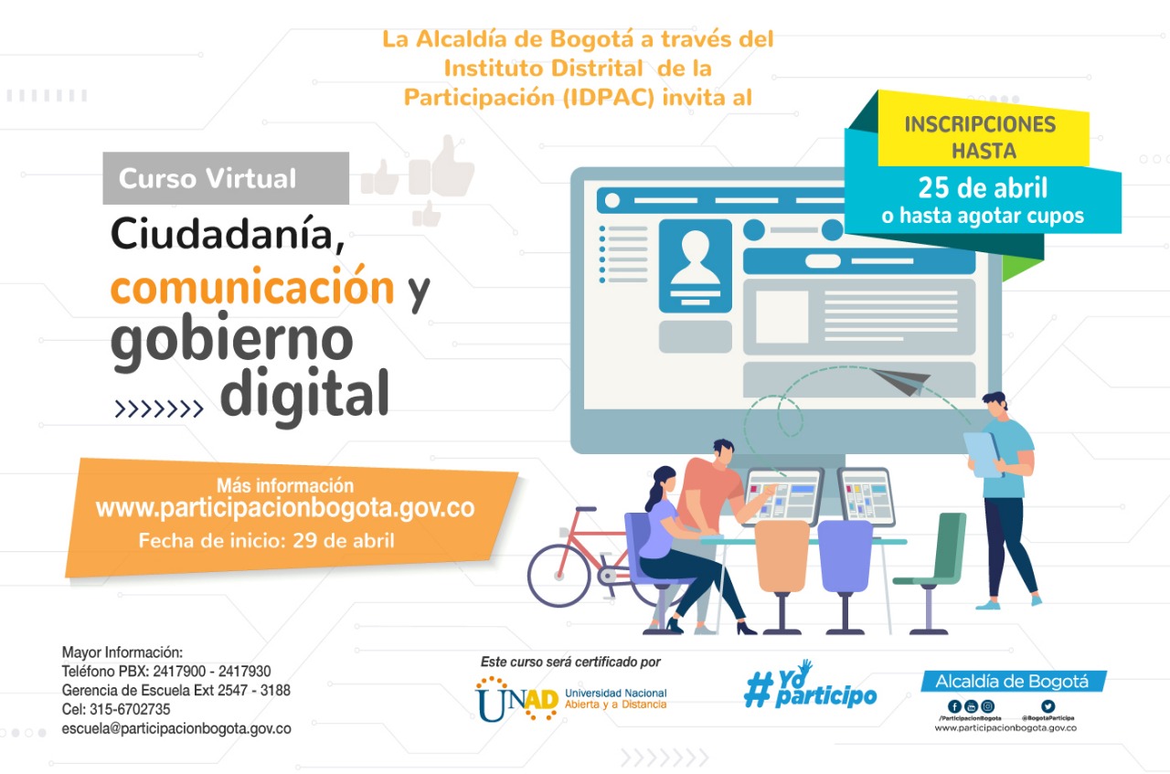 Abiertas inscripciones para curso virtual Ciudadanía, Comunicación y Gobierno Digital