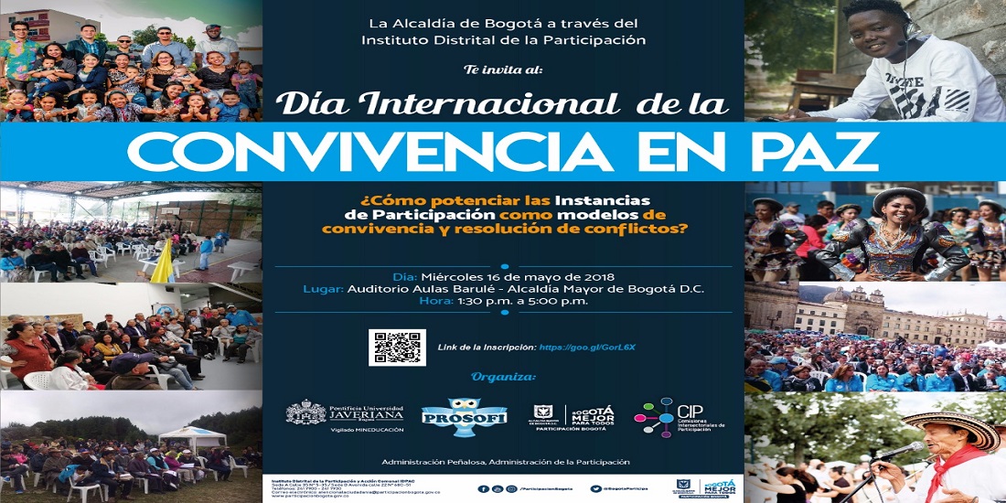 Abiertas inscripciones para la conmemoración  del  ‘Día Internacional de la Convivencia en Paz’