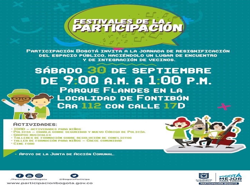 El ‘Festival de la Participación’ llega al parque Flandes en Fontibón