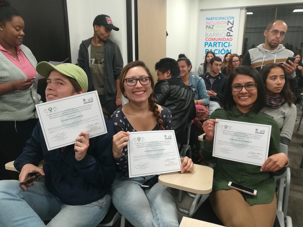 ¡Felicitaciones a nuestros jóvenes líderes! avanzamos en el fortalecimiento de organizaciones juveniles