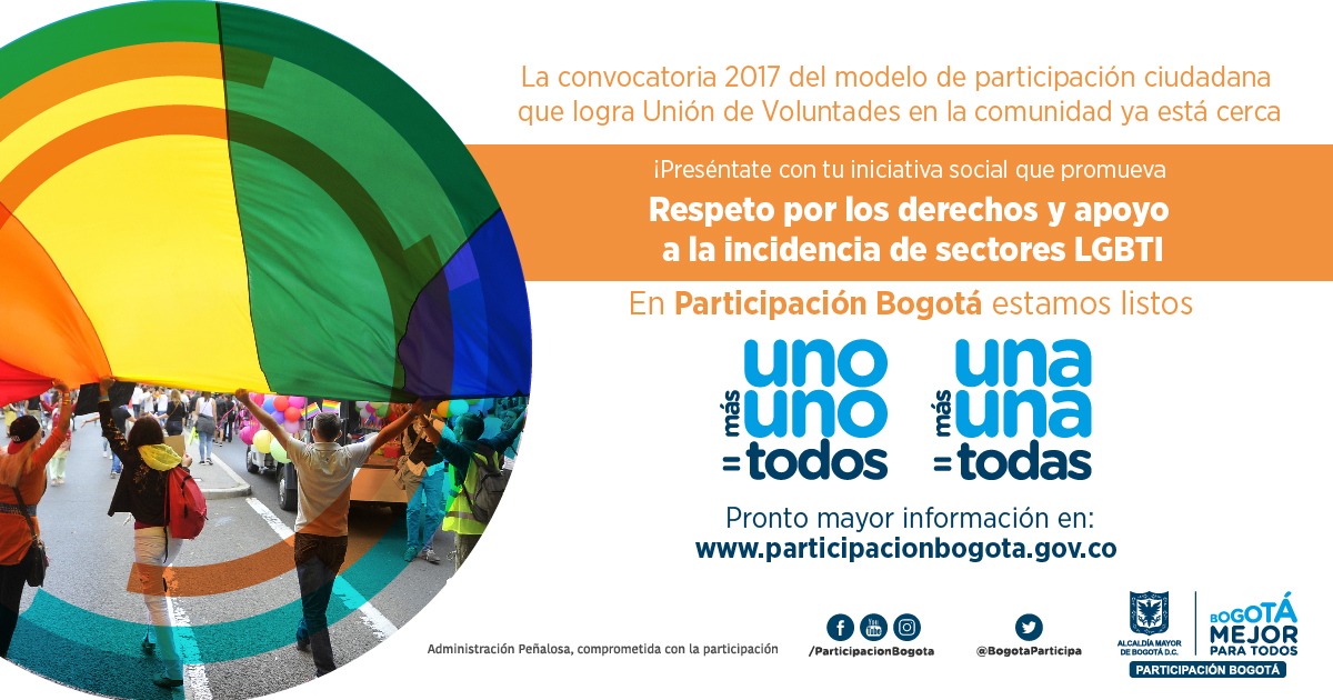 Postula tu iniciativa en el modelo de participación 'un@ más un@=tod@s 2017'