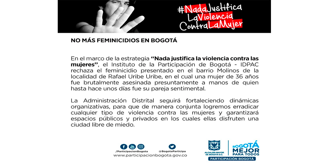 Nada Justifica la Violencia Contra la Mujer