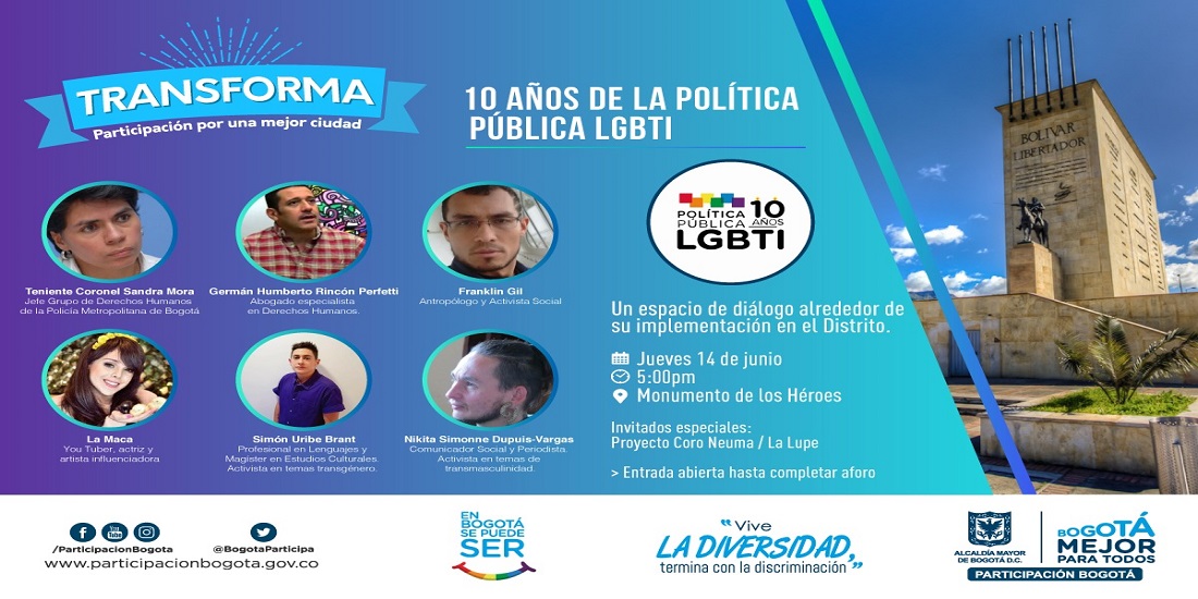  ‘10 años de la Política Pública LGBT’: un foro para reflexionar en torno a los avances de la garantía de derechos en una Bogotá diversa