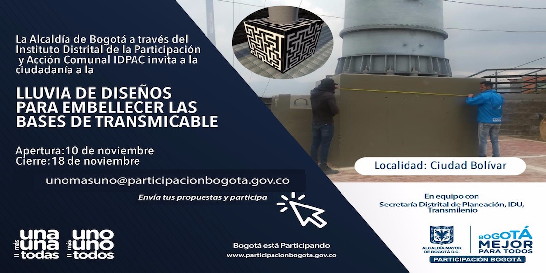 Participe en la 'Lluvia de Diseños para Embellecer las Bases de TransMiCable'