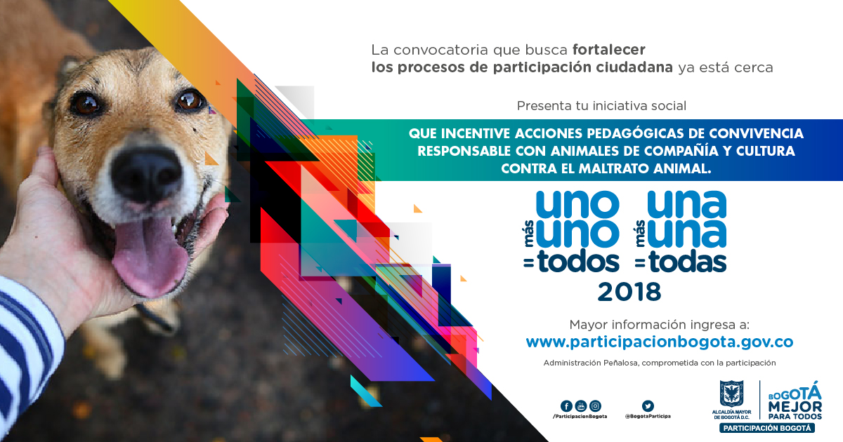 Convocatoria Uno Más Uno=Todos, Una Más Una=Todas Proyectos e Iniciativas de Carácter Social 2018